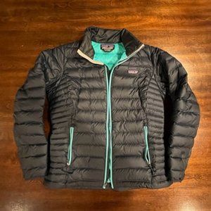 Women’s Patagonia Down Sweater Puffer Jacket - Navy/Lt. Blue - Size M